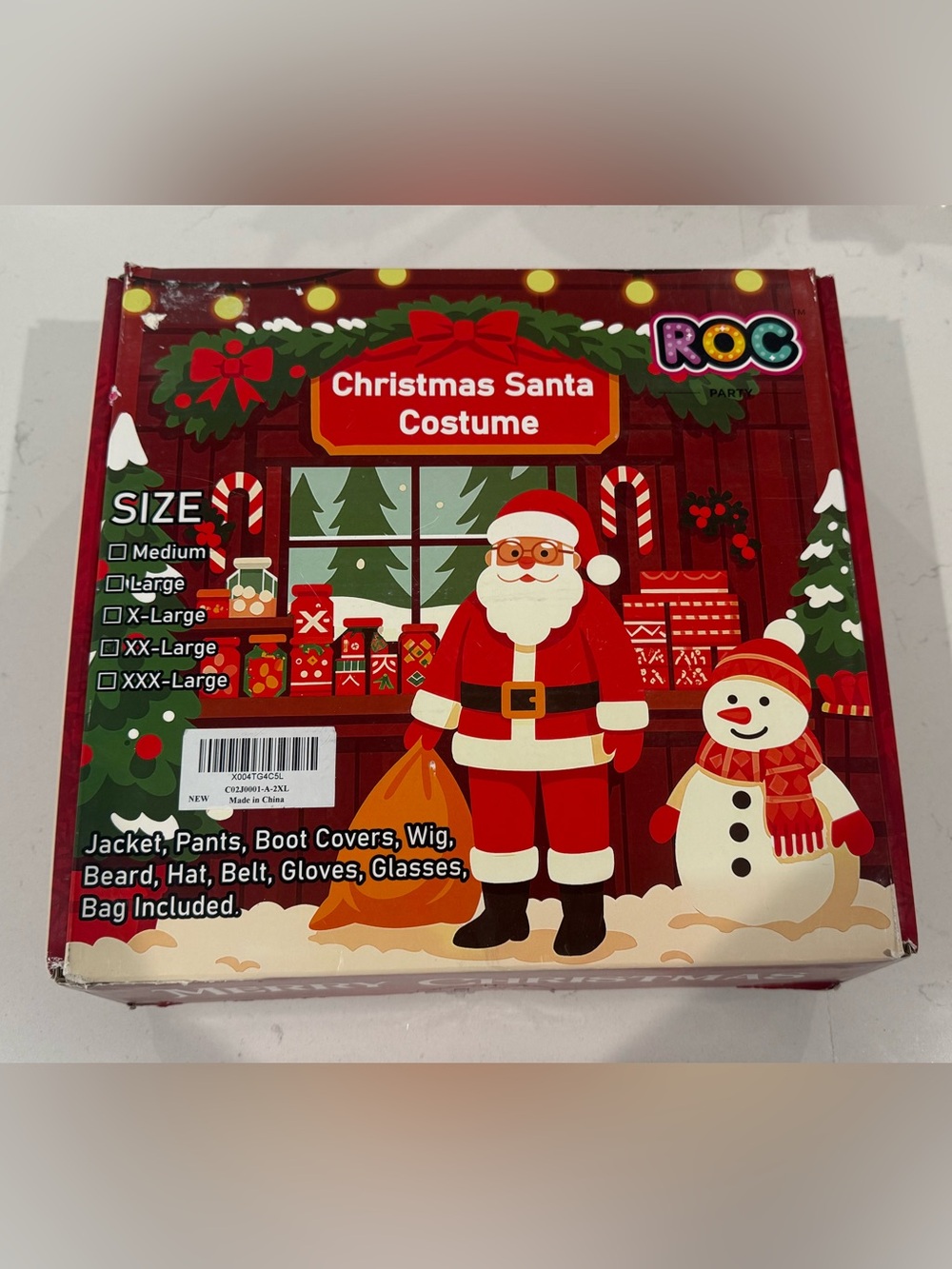 ROC PARTY XXL Santa Clause Costume Christmas Holiday 2X Mens Seasonal Complete